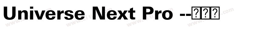 Universe Next Pro -字体转换